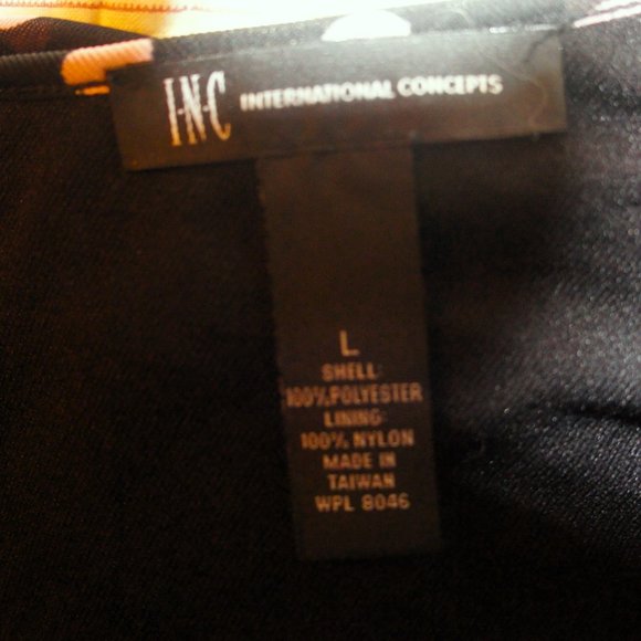 REDUCED! Ruffle Dress from Inc. International Concepts, Pink Polka Dot on Black - Picture 3 of 3